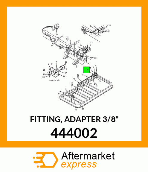 FITTING, ADAPTER 3/8" 444002