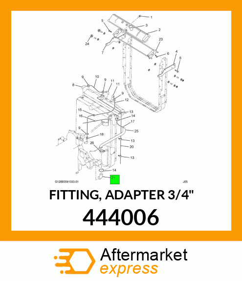 FITTING, ADAPTER 3/4" 444006