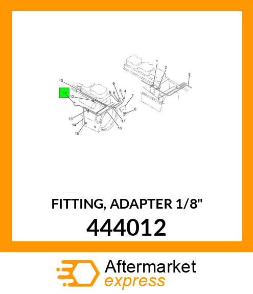 FITTING, ADAPTER 1/8" 444012