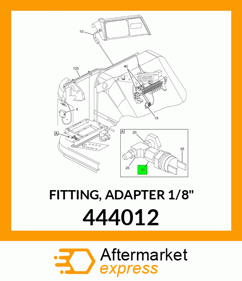 FITTING, ADAPTER 1/8" 444012