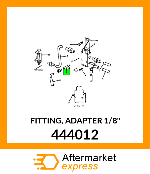 FITTING, ADAPTER 1/8" 444012