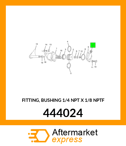 FITTING, BUSHING 1/4" NPT X 1/8" NPTF 444024