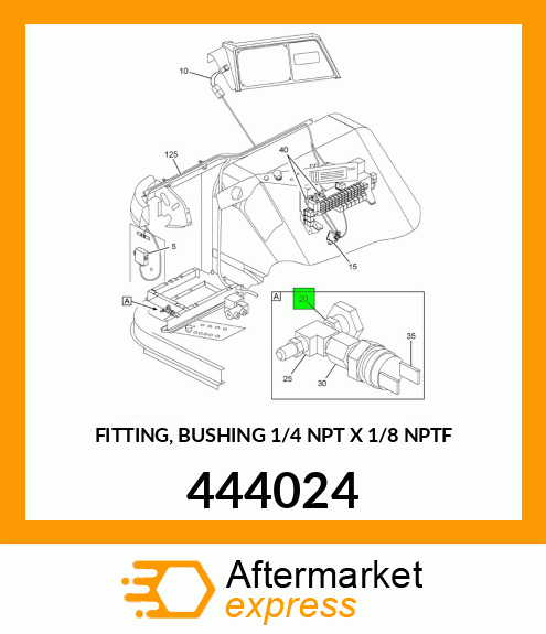 FITTING, BUSHING 1/4" NPT X 1/8" NPTF 444024