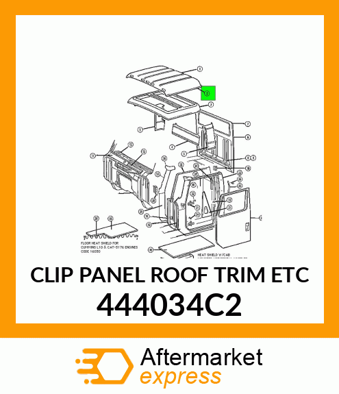 CLIP PANEL ROOF TRIM ETC 444034C2