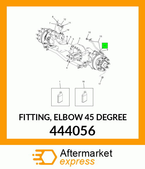 FITTING, ELBOW 45 DEGREE 444056
