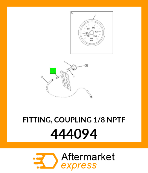 FITTING, COUPLING 1/8" NPTF 444094