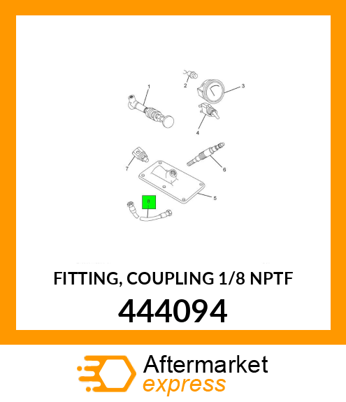 FITTING, COUPLING 1/8" NPTF 444094