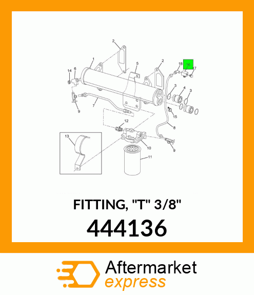 FITTING, "T" 3/8" 444136