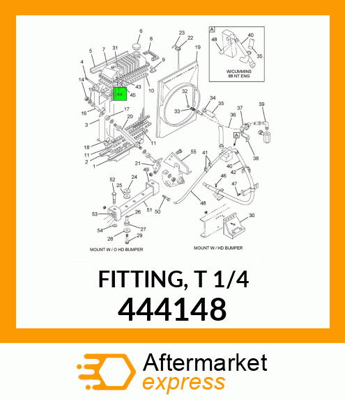 FITTING, "T" 1/4" 444148