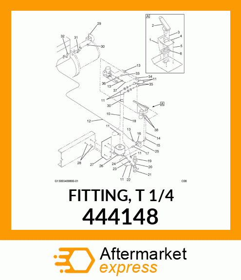 FITTING, "T" 1/4" 444148