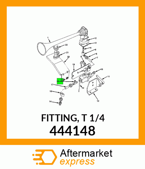 FITTING, "T" 1/4" 444148