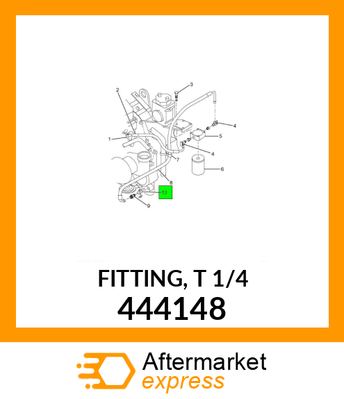 FITTING, "T" 1/4" 444148