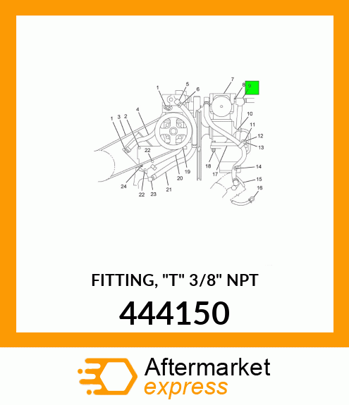 FITTING, "T" 3/8" NPT 444150