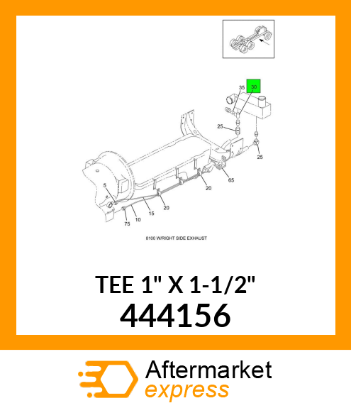 TEE 1" X 1-1/2" 444156