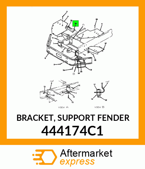 BRACKET, SUPPORT FENDER 444174C1