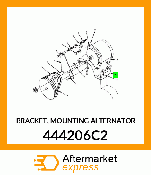 BRACKET, MOUNTING ALTERNATOR 444206C2