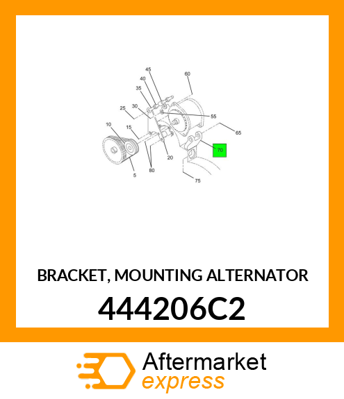 BRACKET, MOUNTING ALTERNATOR 444206C2