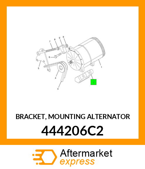 BRACKET, MOUNTING ALTERNATOR 444206C2