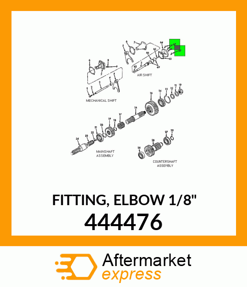 FITTING, ELBOW 1/8" 444476