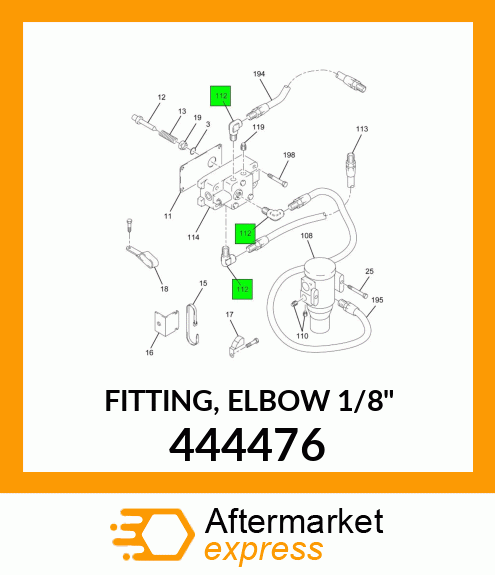 FITTING, ELBOW 1/8" 444476