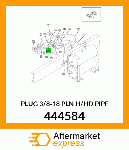 PLUG 3/8-18 PLN H/HD PIPE 444584