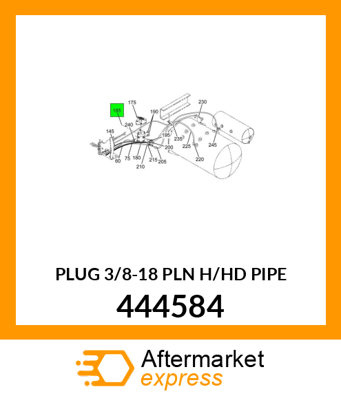 PLUG 3/8-18 PLN H/HD PIPE 444584