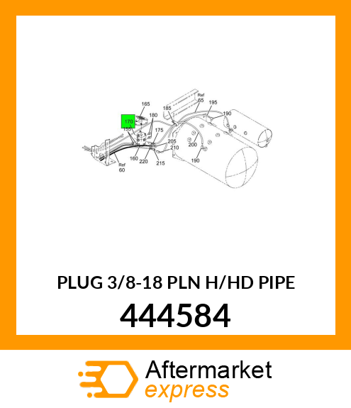 PLUG 3/8-18 PLN H/HD PIPE 444584