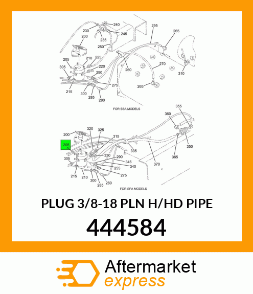 PLUG 3/8-18 PLN H/HD PIPE 444584