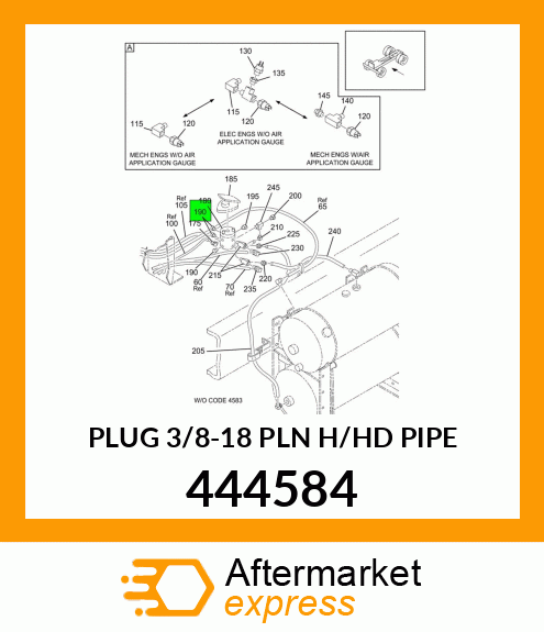 PLUG 3/8-18 PLN H/HD PIPE 444584