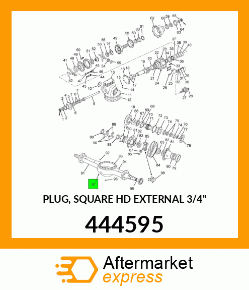 PLUG, SQUARE HD EXTERNAL 3/4" 444595