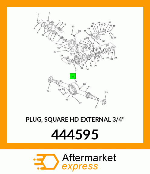 PLUG, SQUARE HD EXTERNAL 3/4" 444595