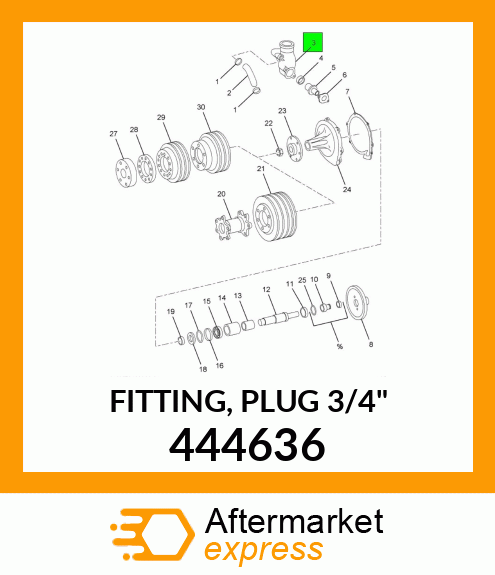 FITTING, PLUG 3/4" 444636