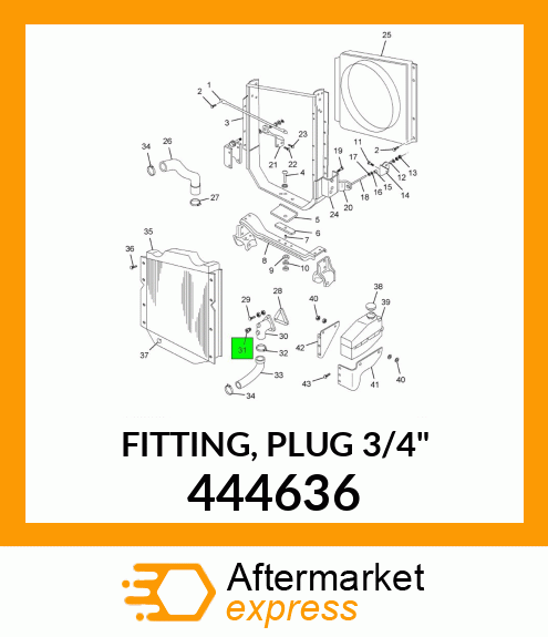 FITTING, PLUG 3/4" 444636