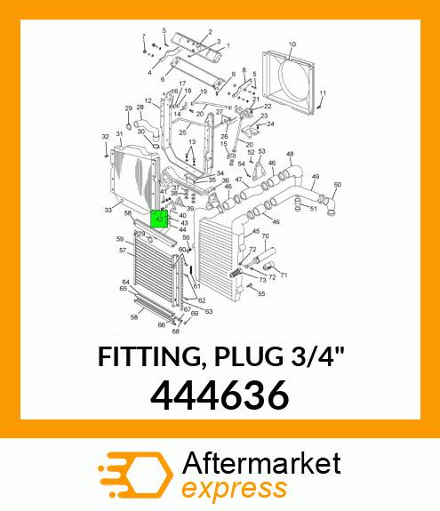 FITTING, PLUG 3/4" 444636