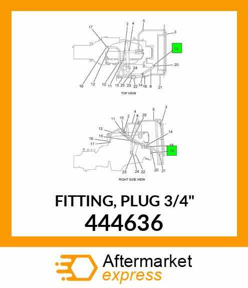 FITTING, PLUG 3/4" 444636