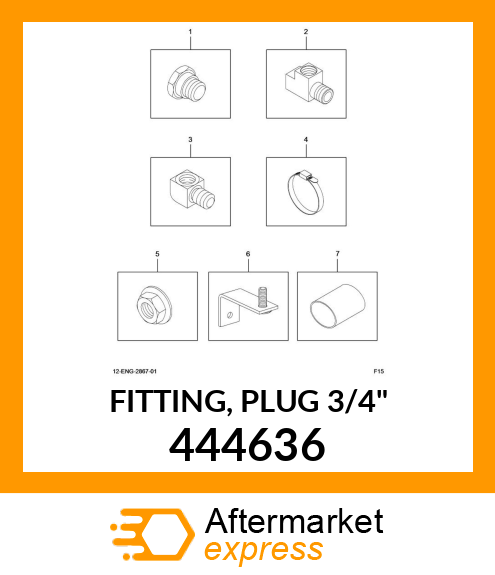 FITTING, PLUG 3/4" 444636