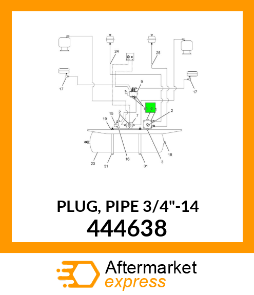 PLUG, PIPE 3/4"-14 444638