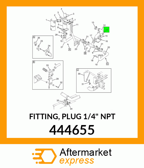 FITTING, PLUG 1/4" NPT 444655