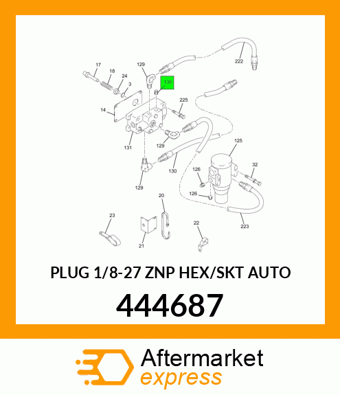 PLUG 1/8-27 ZNP HEX/SKT AUTO 444687