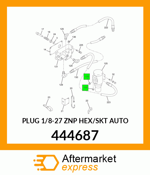 PLUG 1/8-27 ZNP HEX/SKT AUTO 444687