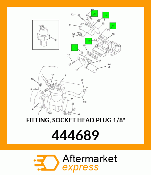 FITTING, SOCKET HEAD PLUG 1/8" 444689