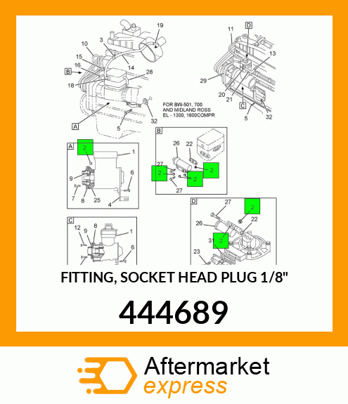 FITTING, SOCKET HEAD PLUG 1/8" 444689