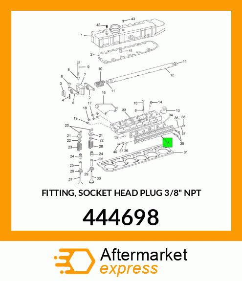 FITTING, SOCKET HEAD PLUG 3/8" NPT 444698