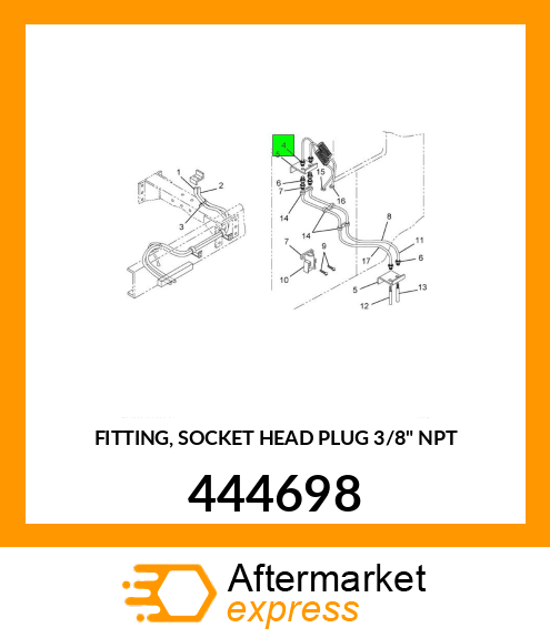 FITTING, SOCKET HEAD PLUG 3/8" NPT 444698