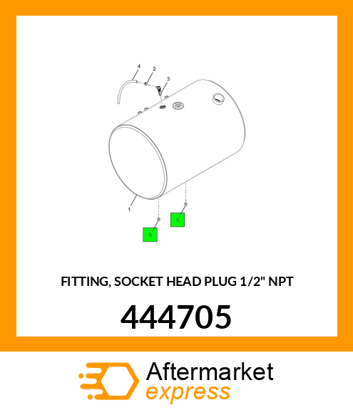 FITTING, SOCKET HEAD PLUG 1/2" NPT 444705