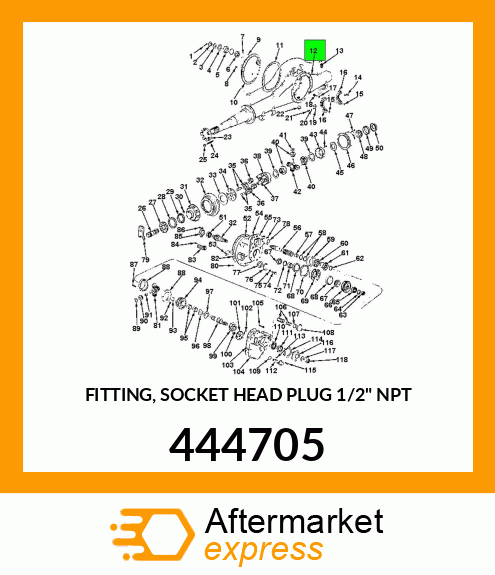 FITTING, SOCKET HEAD PLUG 1/2" NPT 444705