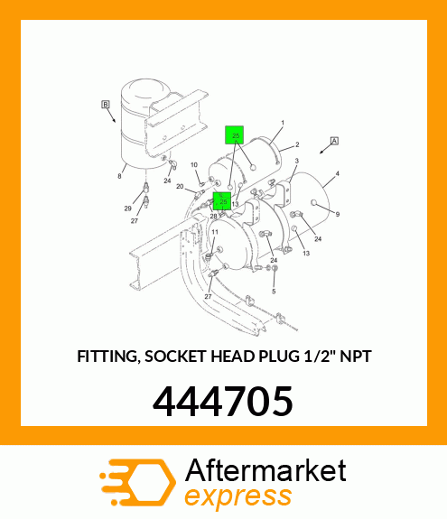 FITTING, SOCKET HEAD PLUG 1/2" NPT 444705