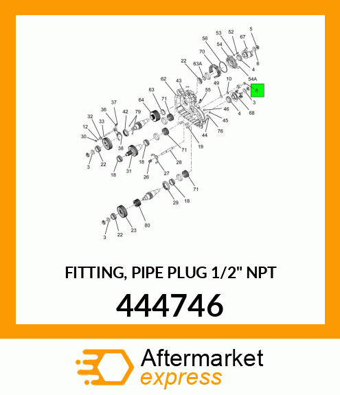 FITTING, PIPE PLUG 1/2" NPT 444746