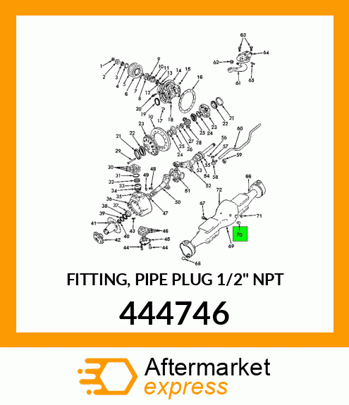 FITTING, PIPE PLUG 1/2" NPT 444746