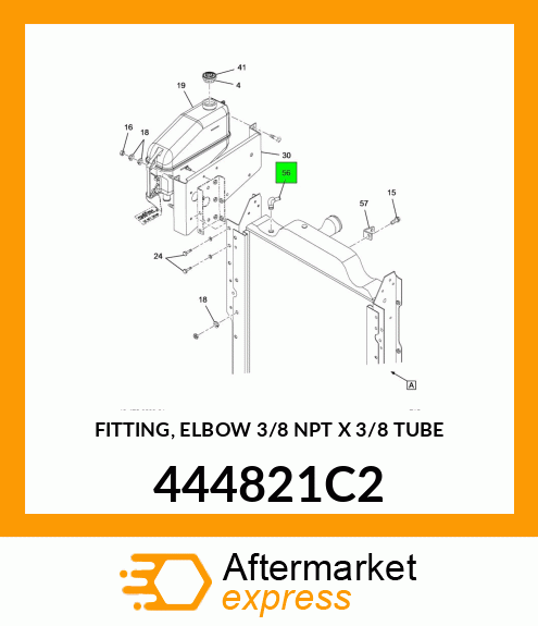 FITTING, ELBOW 3/8" NPT X 3/8" TUBE 444821C2